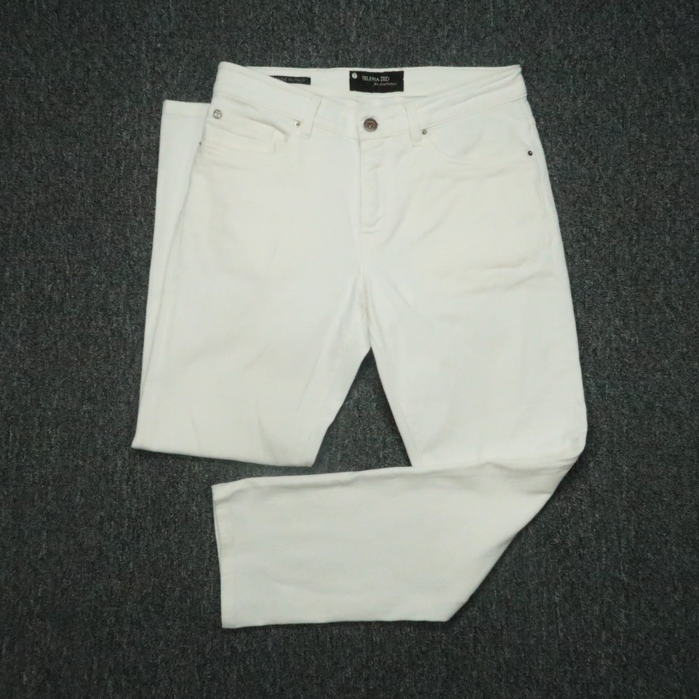 Teleria Zed Jeans Mens 31x29 White 5 Pocket Cobra F19 Cotton Linen Italy